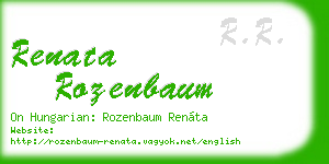 renata rozenbaum business card